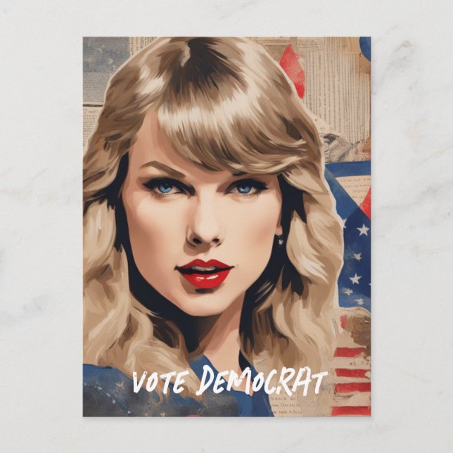 Carte Postale Un magnifique collage démocrate de femmes blondes (Devant)