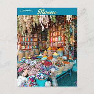 Carte Postale Un marché à Marrakech Maroc
