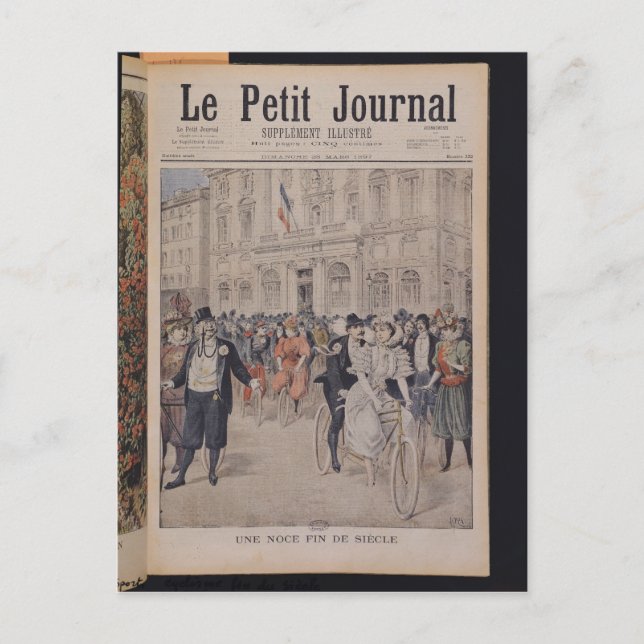 Carte Postale Un Mariage à vélo (Devant)