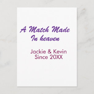 Carte Postale Un mariage fait au ciel violet mauve depuis l'anné