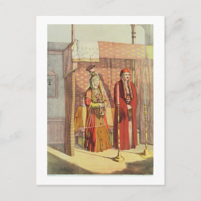 Carte Postale Un mariage juif, gravé par Charles Parsons, 18 ans (Devant)