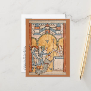 Carte Postale Un martyre précoce de saint Thomas Becket en art