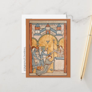 Carte Postale Un Martyre précoce de St. Thomas Becket dans l'art