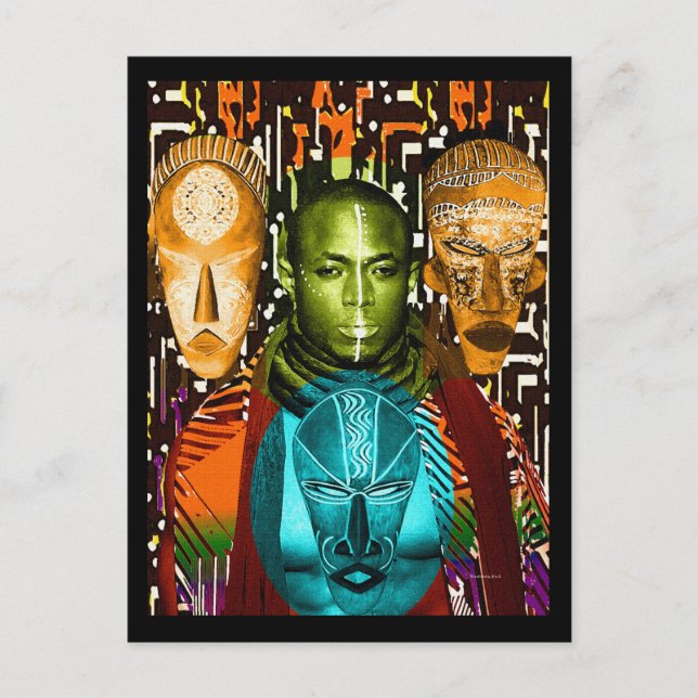 Carte Postale Un masque de bravoure (Devant)