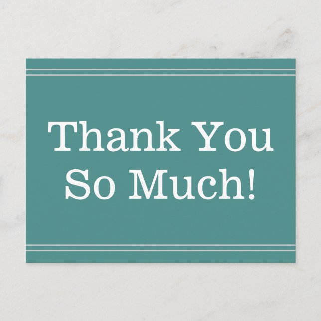 Carte Postale Un "Merci tellement" professionnel et clair ! Cart (Devant)