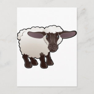 Carte Postale Un mignon animal d'élevage de moutons