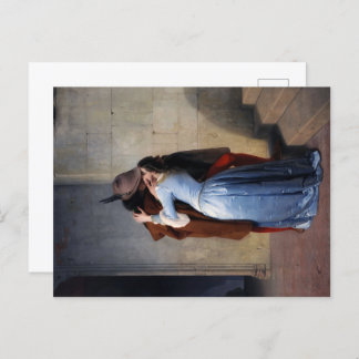 Carte Postale Un moment volé : un baiser à travers les âges