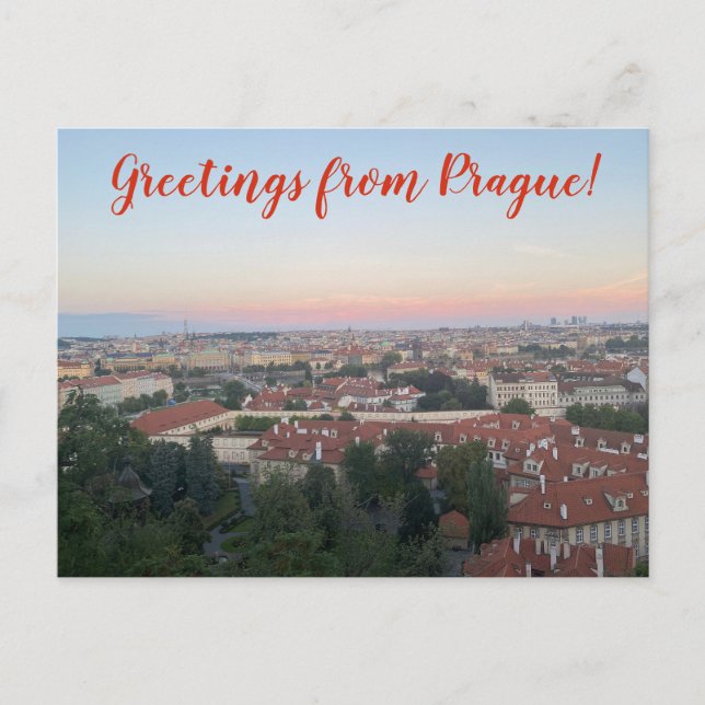 Carte Postale Un monde à célébrer : Salutations de Prague ! (Devant)