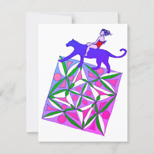 Carte Postale Un motif géométrique coloré