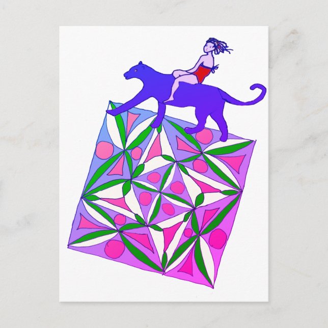 Carte Postale Un motif géométrique coloré (Devant)