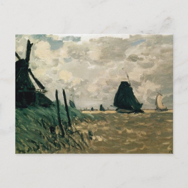 Carte Postale Un Moulin À Vent Près De Zaandam (Devant)