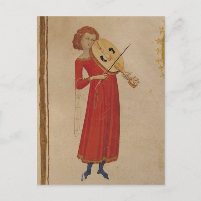 Carte Postale Un musicien, de "De Musica" par Boethius (Devant)