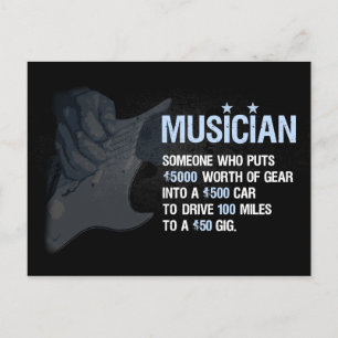 Carte Postale Un musicien est...