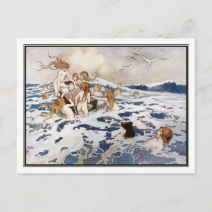 Carte Postale Un nouveau bébé aquatique par Warwick Goble