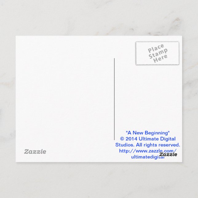 Carte Postale Un nouveau départ (Dos)