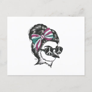 Carte Postale un oiseau aux cheveux élégamment stylisés