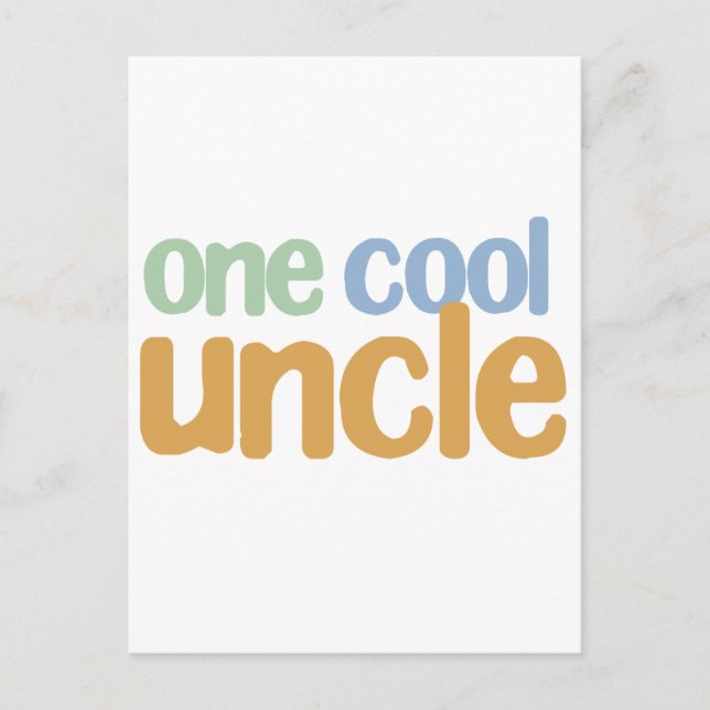 Carte Postale Un oncle Cool T-shirt (Devant)