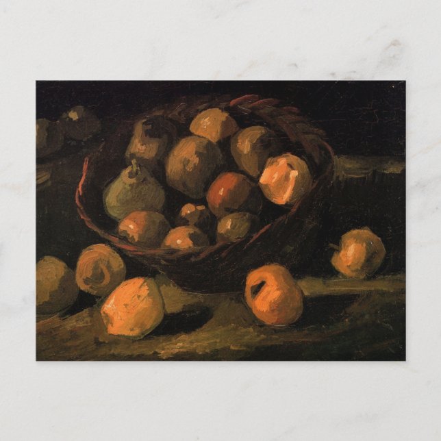Carte Postale Un panier de pommes par Vincent van Gogh (Devant)