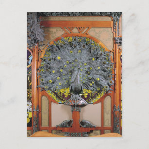 Carte Postale Un paon du panneau central d'une fresque