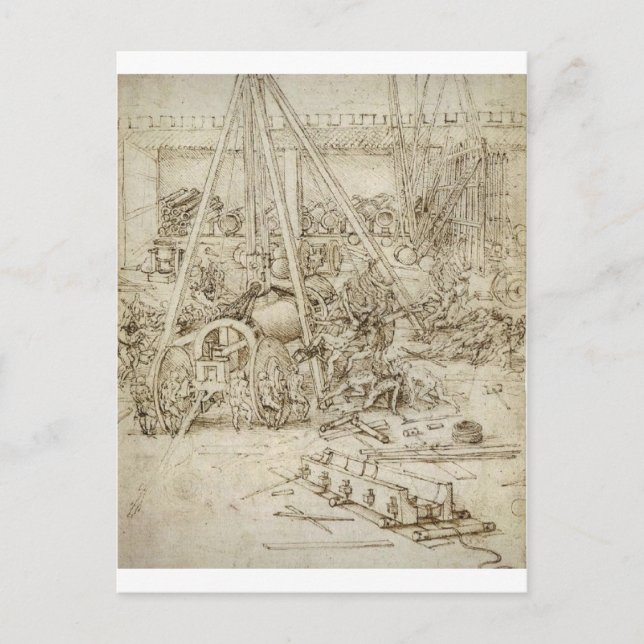 Carte Postale Un parc d'artillerie (Devant)