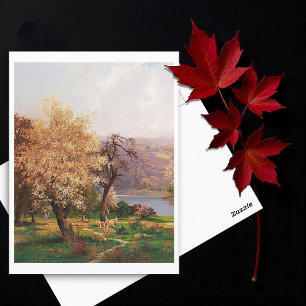 Carte Postale Un paysage de lac au printemps par Adolf Kaufmann