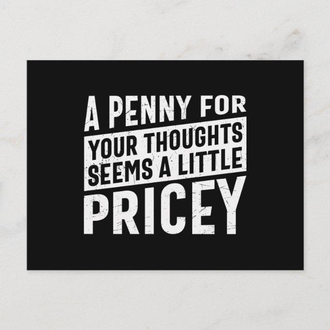 Carte Postale Un Penny Pour Vos Pensées (Devant)