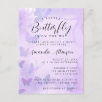 Un petit Baby shower pourpre à papillon