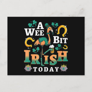 Carte Postale Un petit peu irlandais aujourd'hui Flamant de la