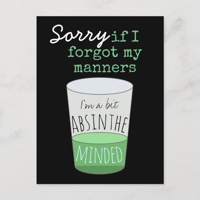 Carte Postale Un peu d'esprit d'absinthe (Devant)