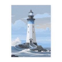 Un phare à peinture bleue