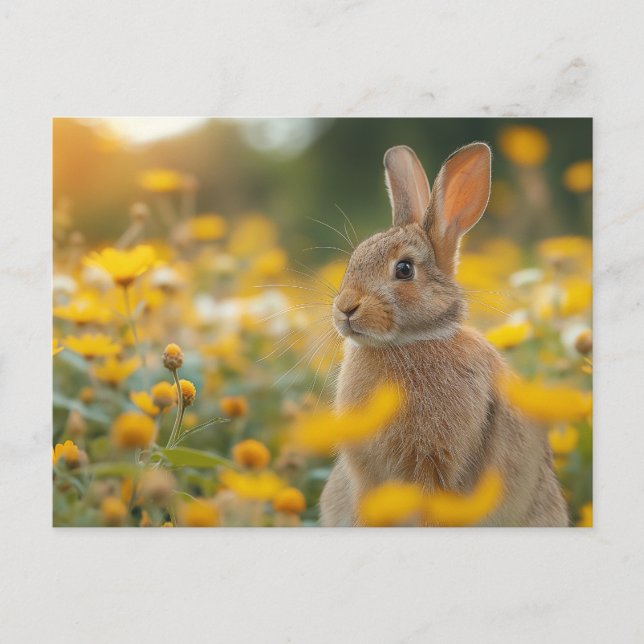 Carte Postale Un pinceau de la nature : Lapin (Devant)