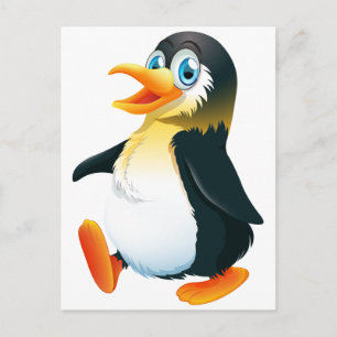 Carte Postale Un pingouin marchant