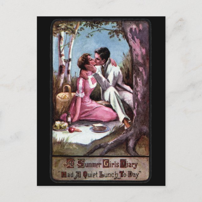 Carte Postale Un pique-nique et un baiser (Devant)