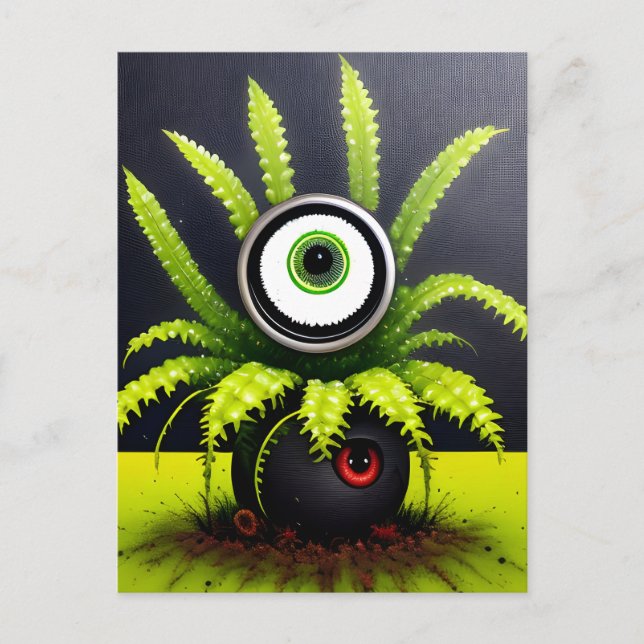 Carte Postale Un Plante Eyeball Déplaisant (Devant)