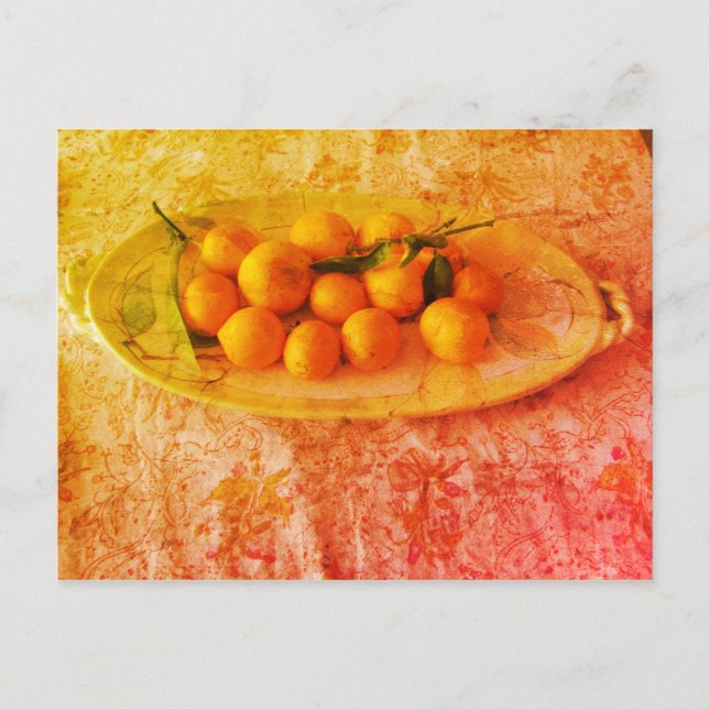 Carte Postale Un plateau de citrons (Devant)