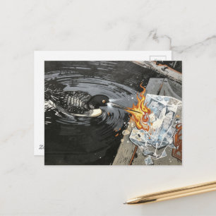 Carte Postale Un plongeur en colère faisant fondre la glace avec