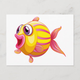 Carte Postale Un poisson gras et coloré