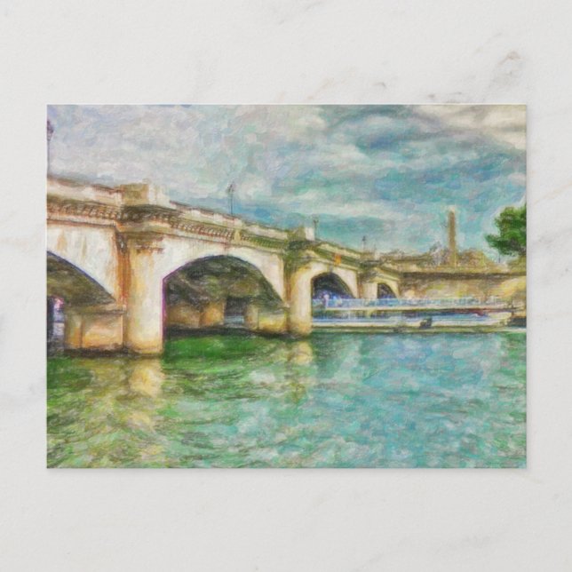 Carte Postale Un pont à Paris (Devant)