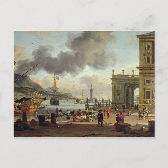 Carte Postale Un Port Méditerranéen (Devant)