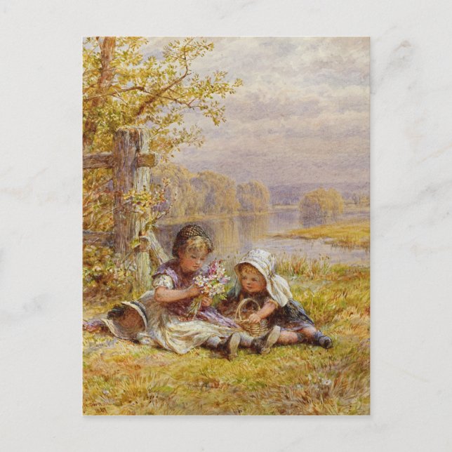 Carte Postale Un posy pour mère, 1867 (Devant)