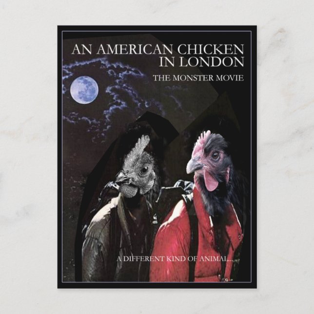 CARTE POSTALE UN POULET AMÉRICAIN À LONDRES (Devant)