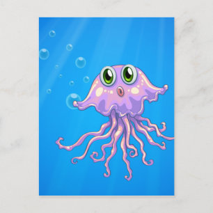 Carte Postale Un poulpe sous la mer