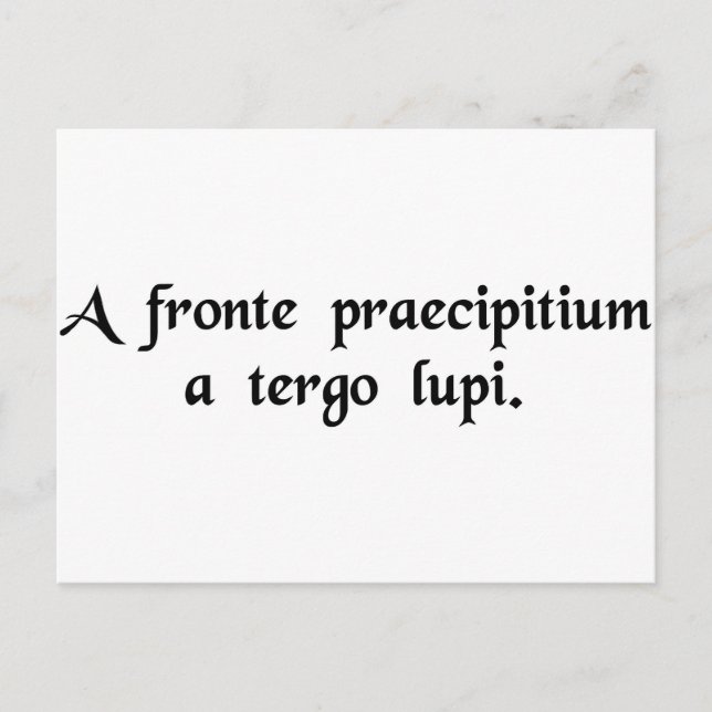 Carte Postale Un précipice devant, loups derrière (Devant)