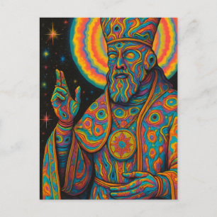 Carte Postale Un prêtre psychédélique
