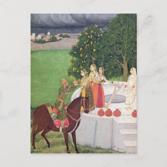 Carte Postale Un Prince implorant de l'eau aux femmes dans un pu (Devant)