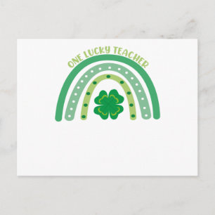 Carte Postale Un professeur chanceux Irish Rainbow St Patrick’s 