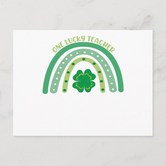 Carte Postale Un professeur chanceux Irish Rainbow St Patrick’s  (Devant)