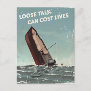 Carte Postale Un propos léger coûte des vies Affiche de la Secon