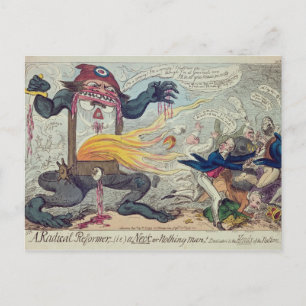 Carte Postale Un réformateur radical, un homme au cou ou rien