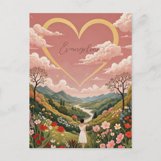 Carte Postale Un regard sincère pour une fille personnalisé